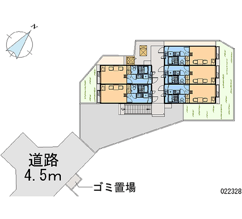 レオパレスＭ　Ｂ　Ｍ 区画図