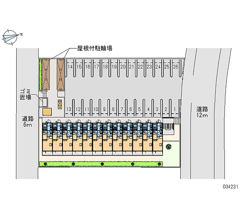 レオパレス蕾 月極駐車場