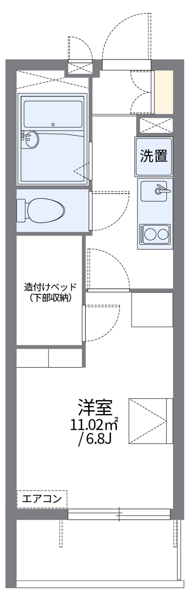 レオパレス谷中 間取図