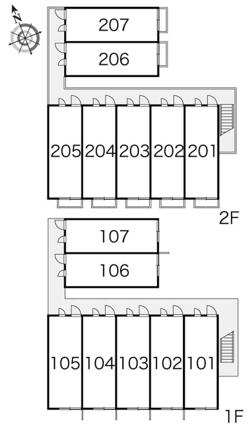 レオパレスヴィブレⅡ 間取配置図