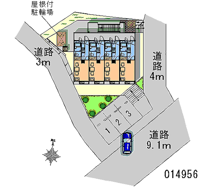 レオパレス笹下 区画図