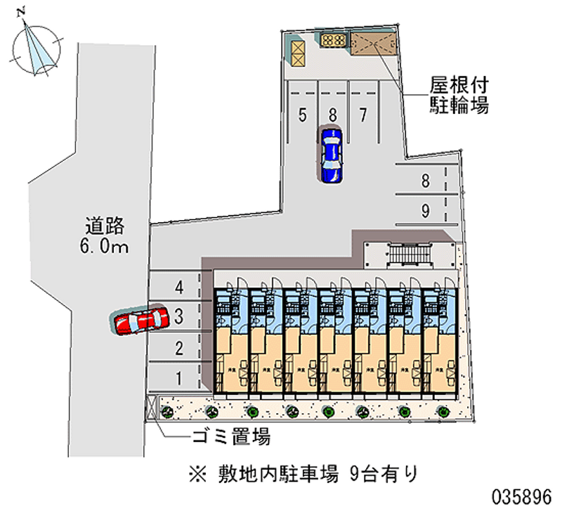 レオパレス東北野 月極駐車場