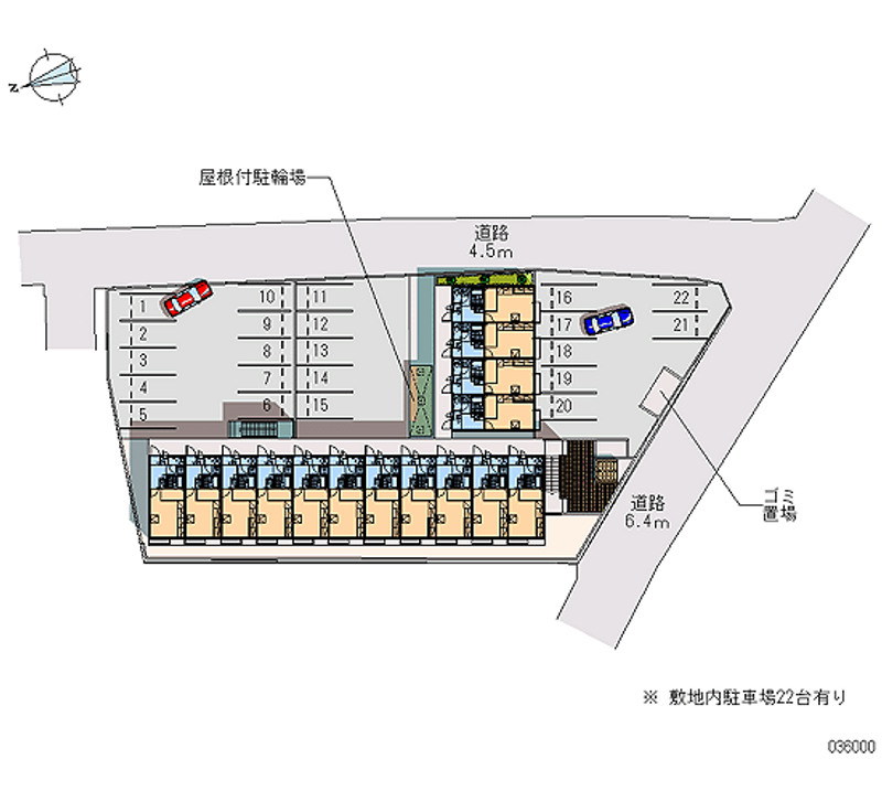 レオパレス四畝 月極駐車場