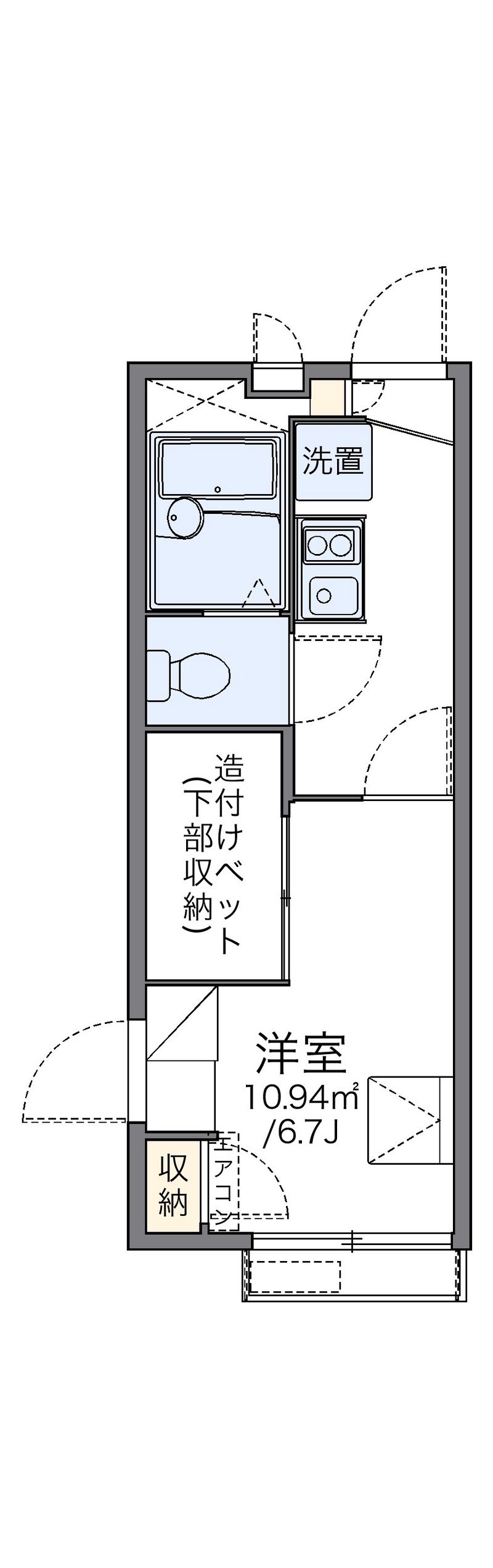 レオパレスメゾンヒーリング 間取図