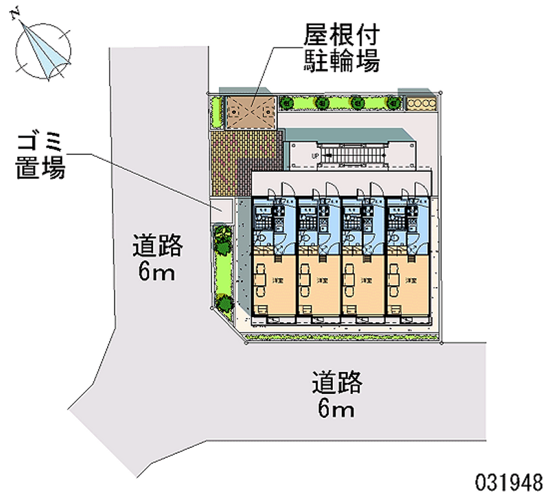 レオパレスプロシードＭ 区画図
