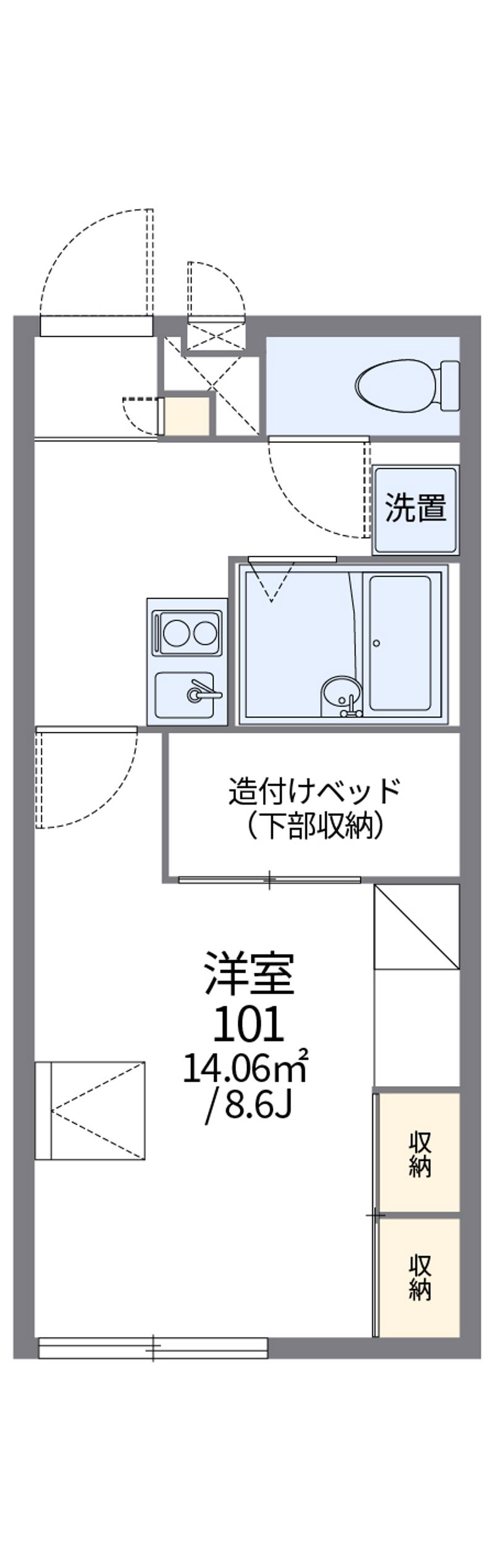 レオパレスしんでん 間取図