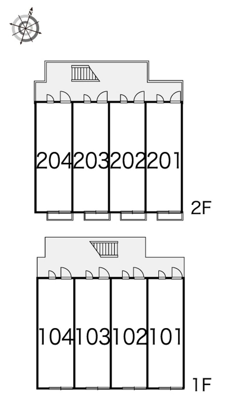 レオパレスグリーンキャッスル 間取配置図