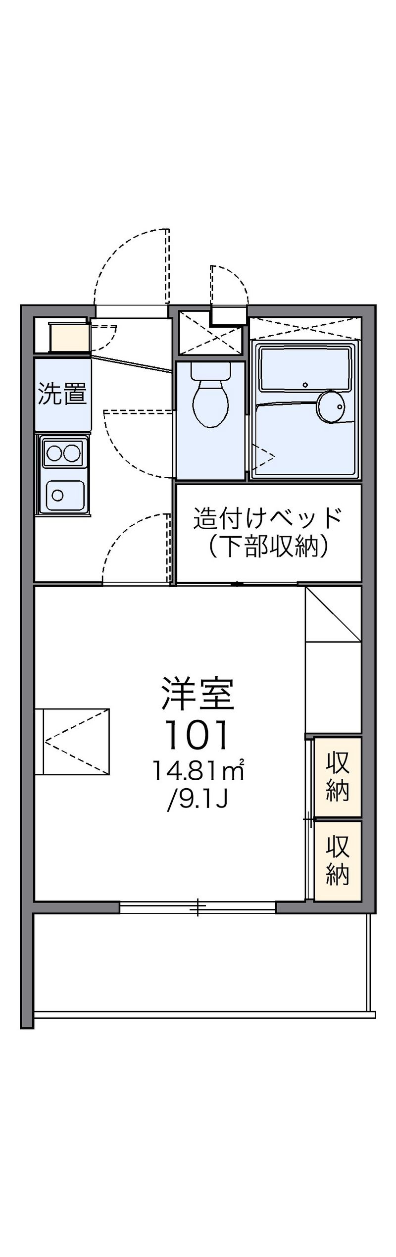 レオパレス多田２ 間取図