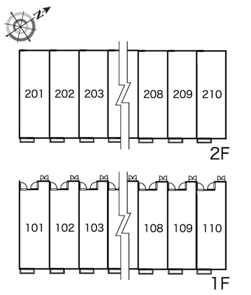 レオパレスきぼう 間取配置図