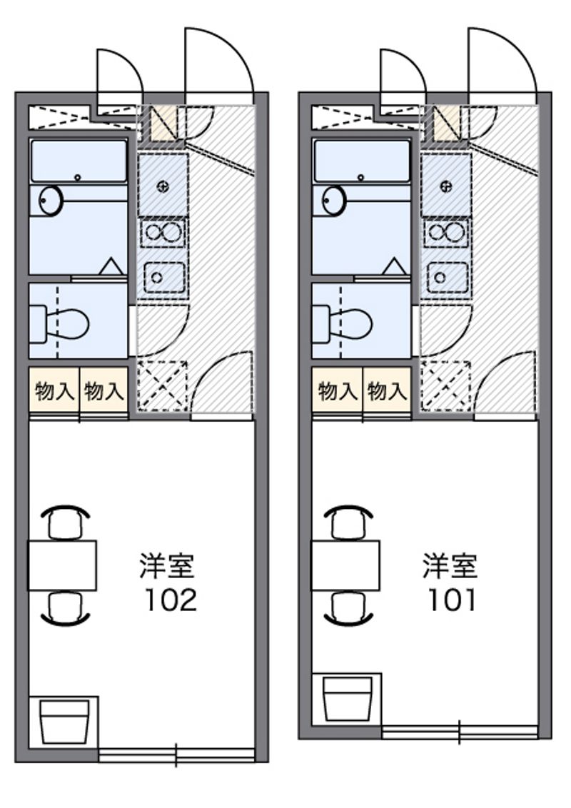 レオパレスグレイス　パティオ 間取図