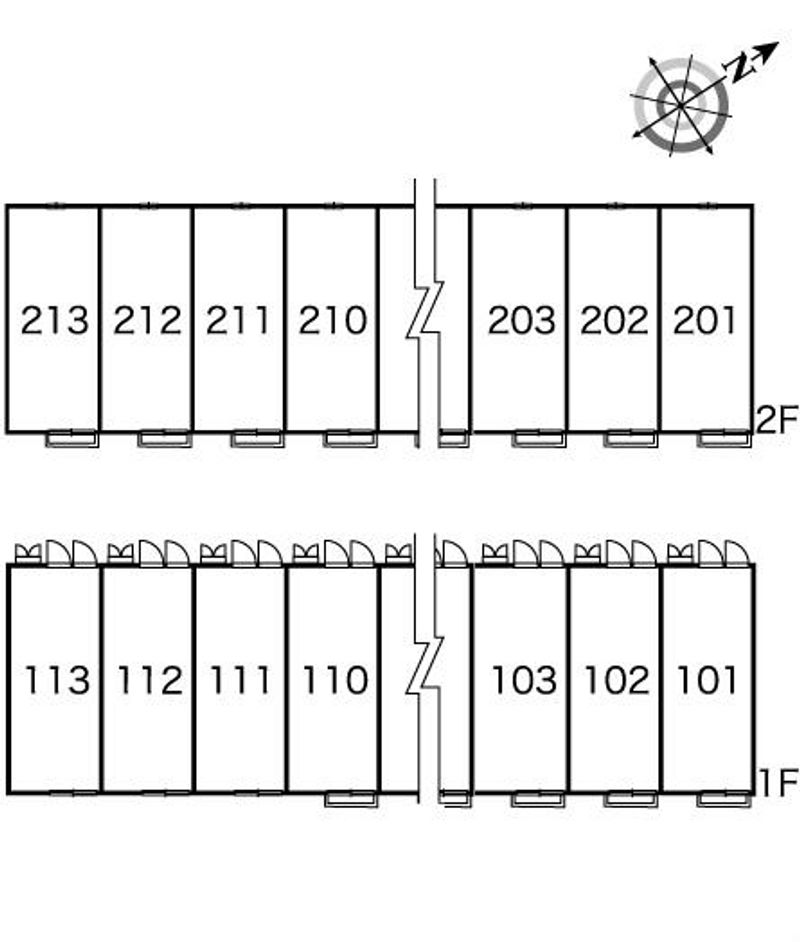 レオパレスＨＳＩ　ＲＩＶＥＲⅡ 間取配置図