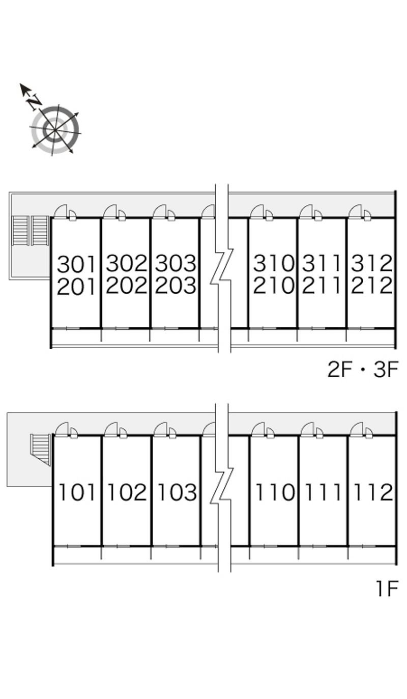 レオパレス久居 間取配置図