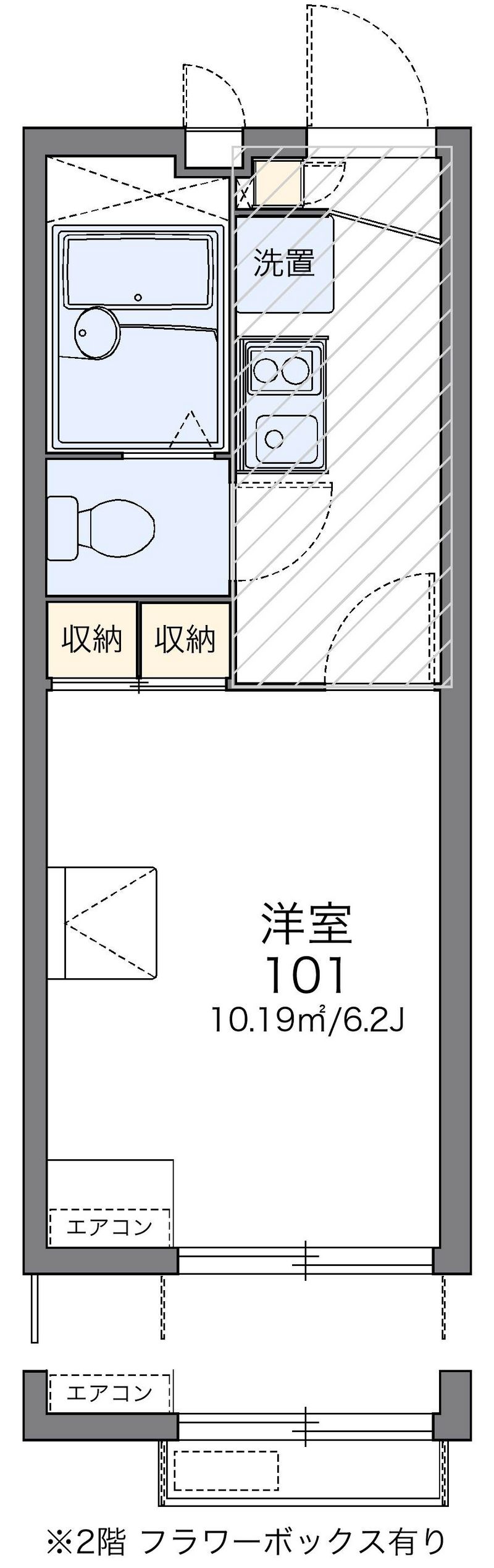 レオパレスレイクホライズンⅡ 間取図