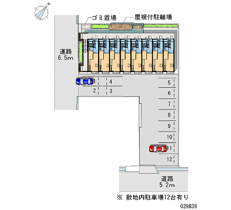 レオパレス松花 月極駐車場