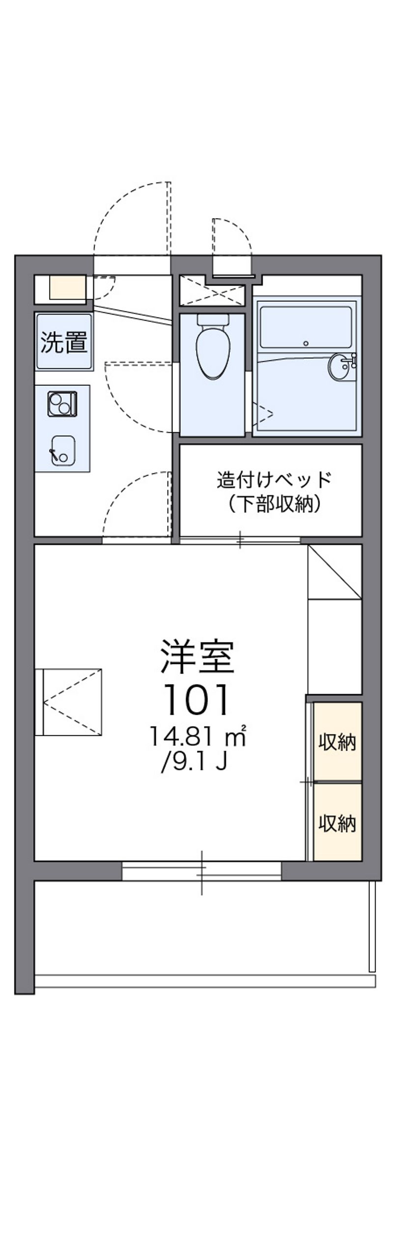 レオパレス川向 間取図