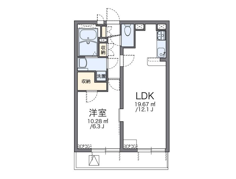 レオパレスエスポワール六郷 間取図