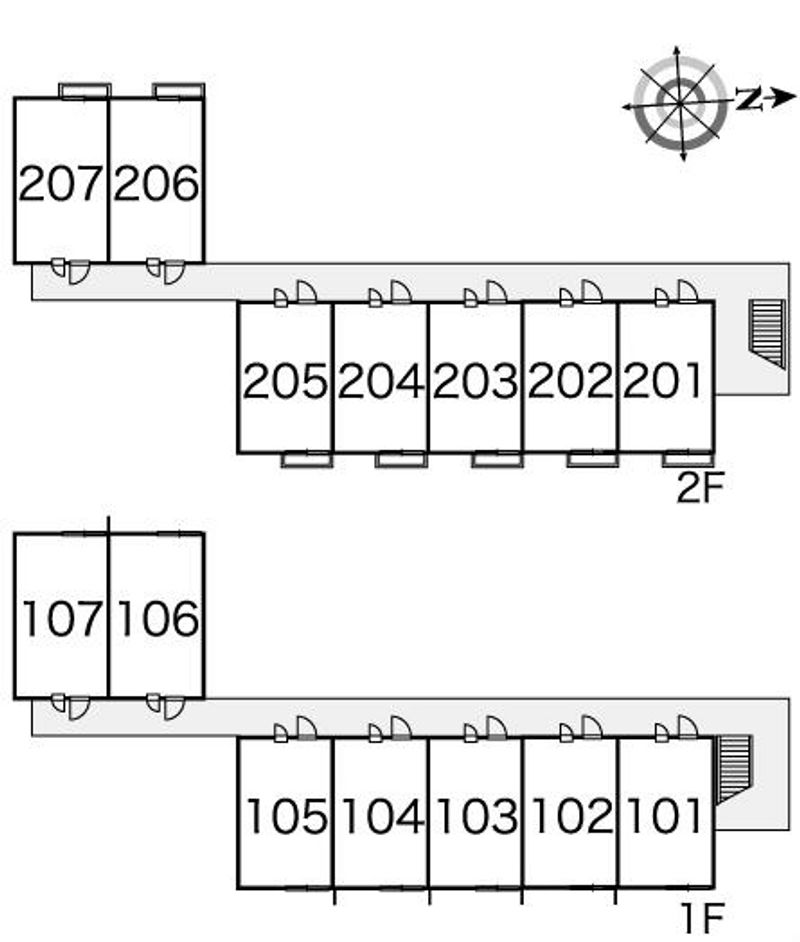 レオパレス大和郡山 間取配置図
