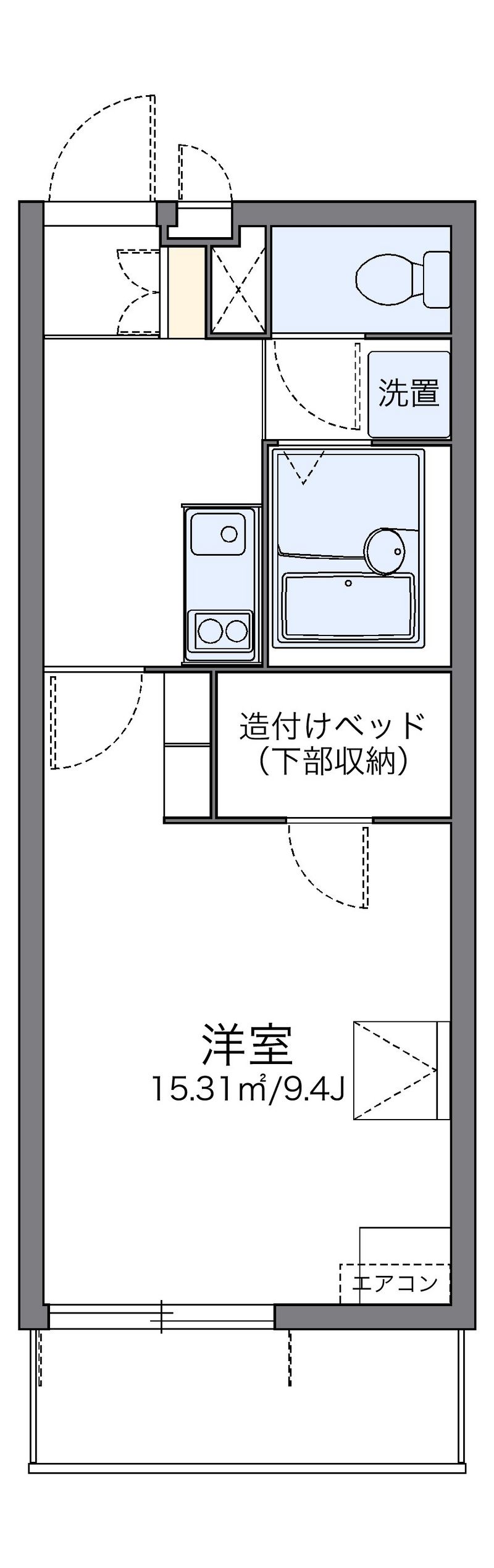 レオパレスボンジュルネ 間取図