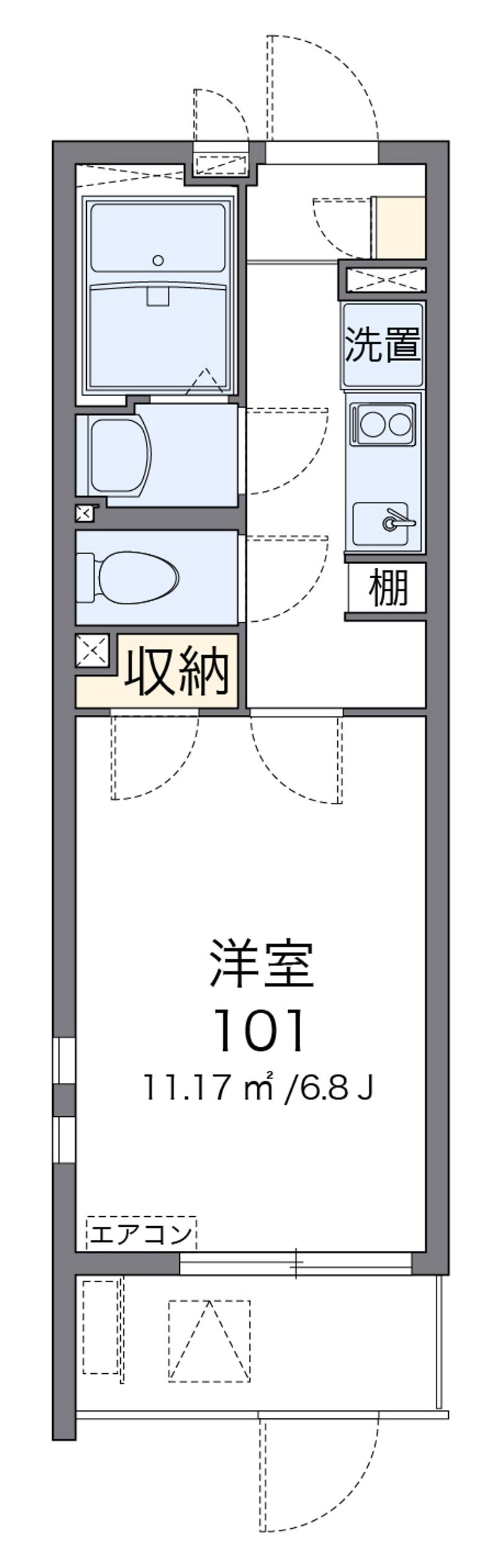 クレイノＨＩＫＡＲＩ 間取図