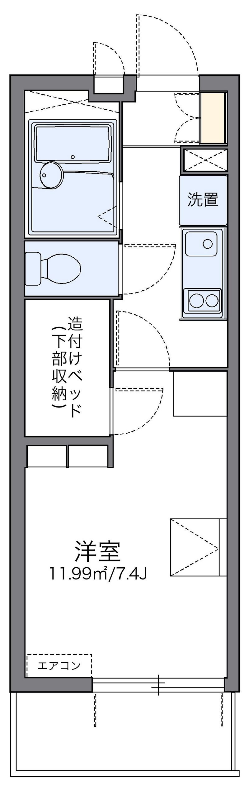 レオパレスモンジュイ 間取図