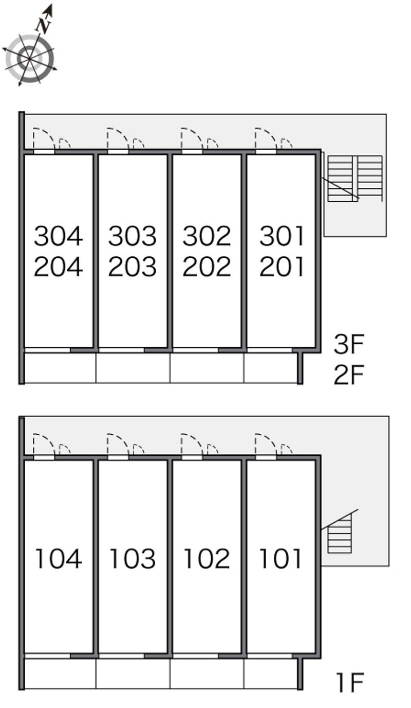 レオパレス大森南 間取配置図