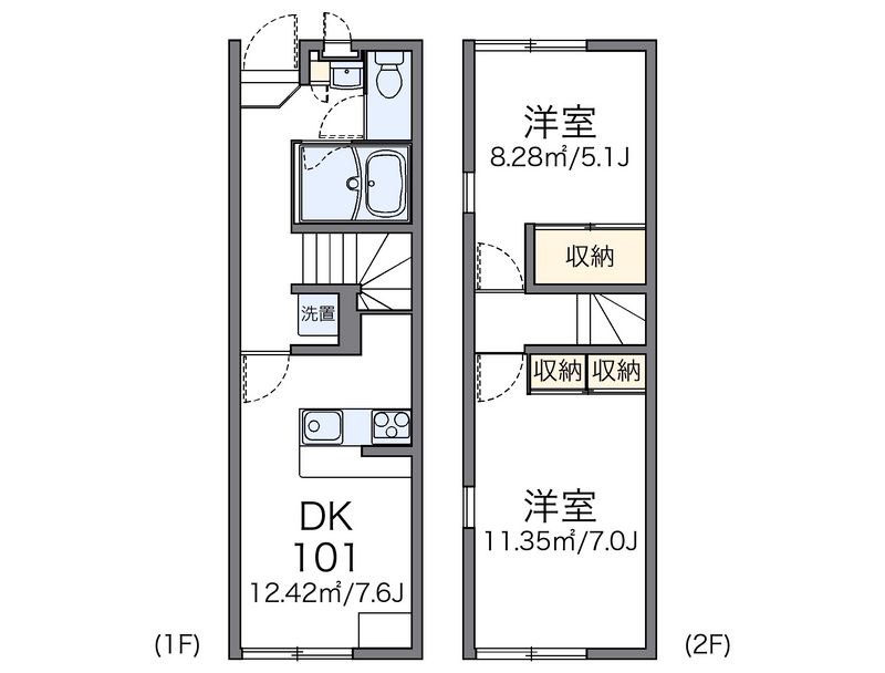 レオパレスセナファミリー　Ⅱ 間取図