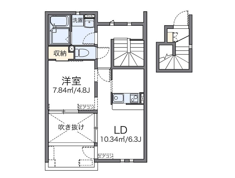 レオネクストかきの木 間取図