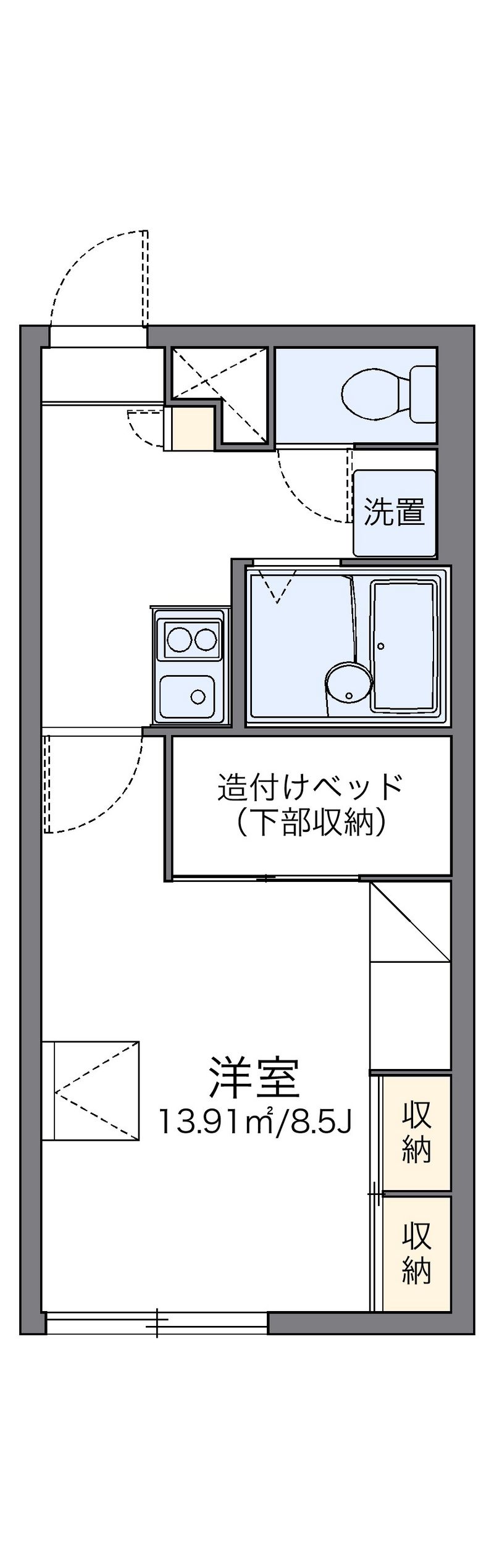 レオパレスひまわり 間取図