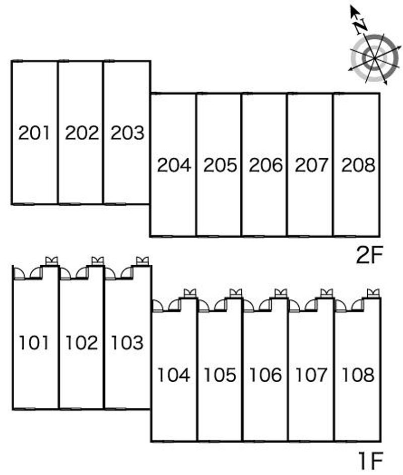 レオパレス備前舘 間取配置図