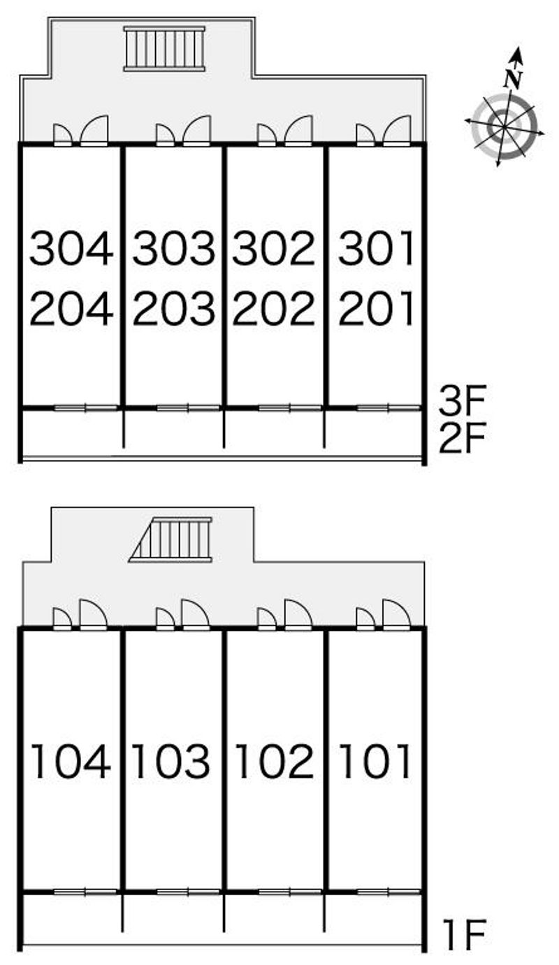 レオパレスカムラーク 間取配置図