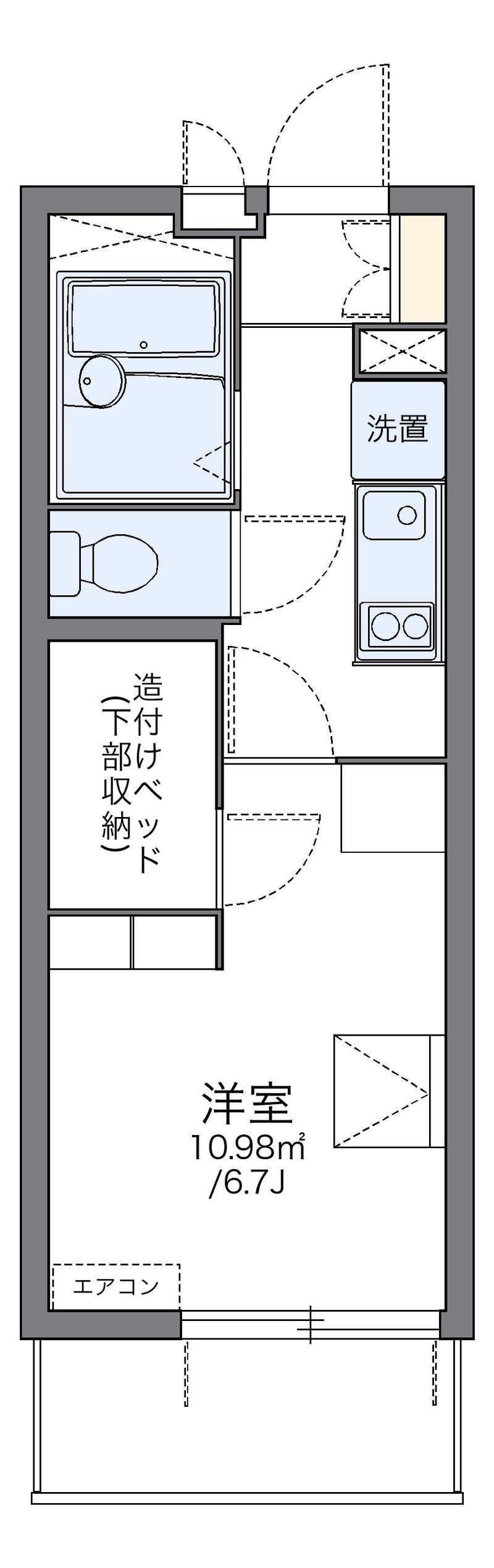 レオパレス伊勢吉 間取図