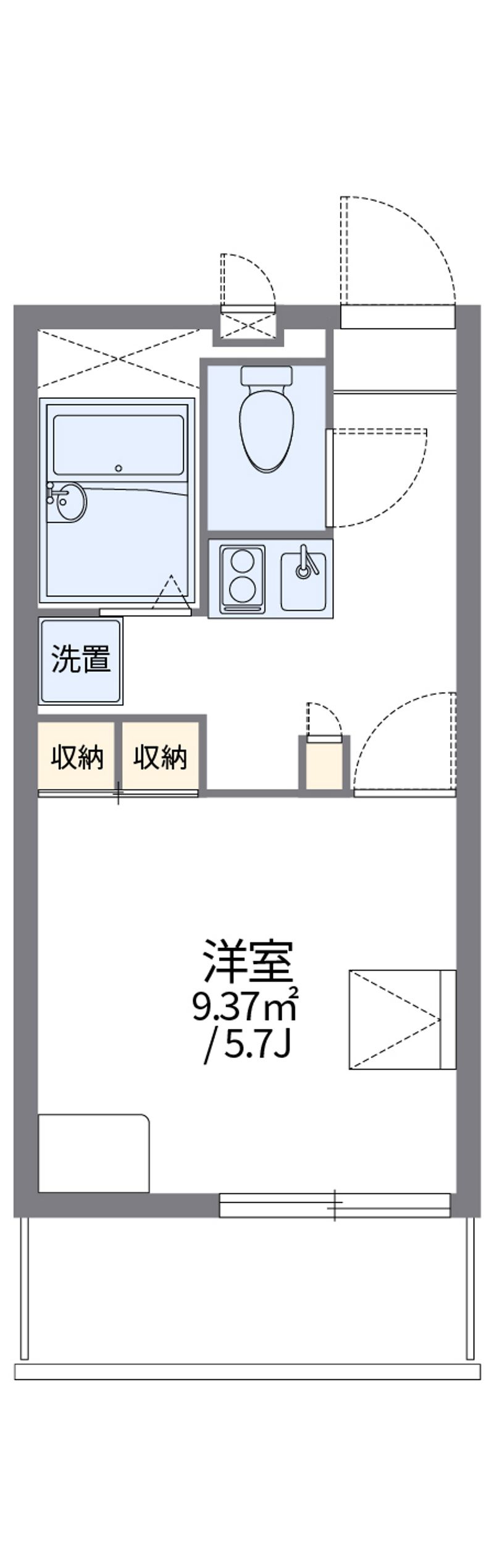 レオパレスカナサラ 間取図