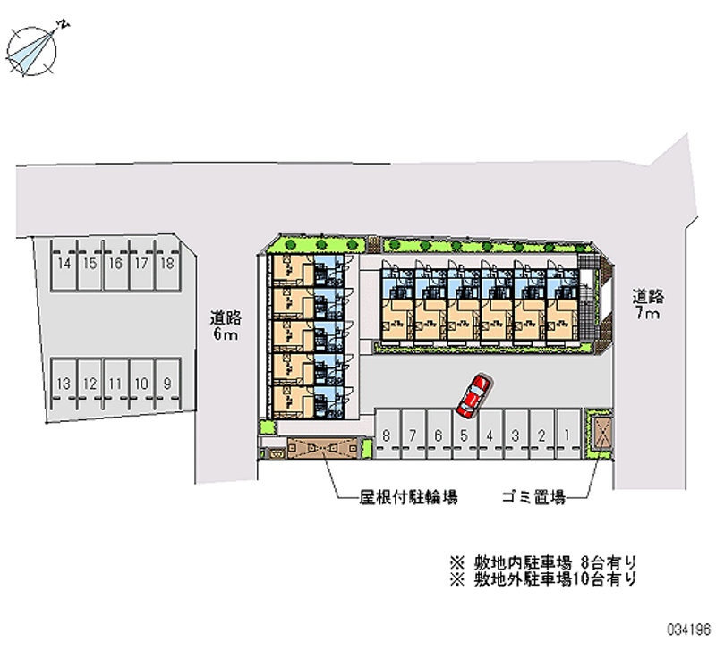 レオパレスひばり野 月極駐車場