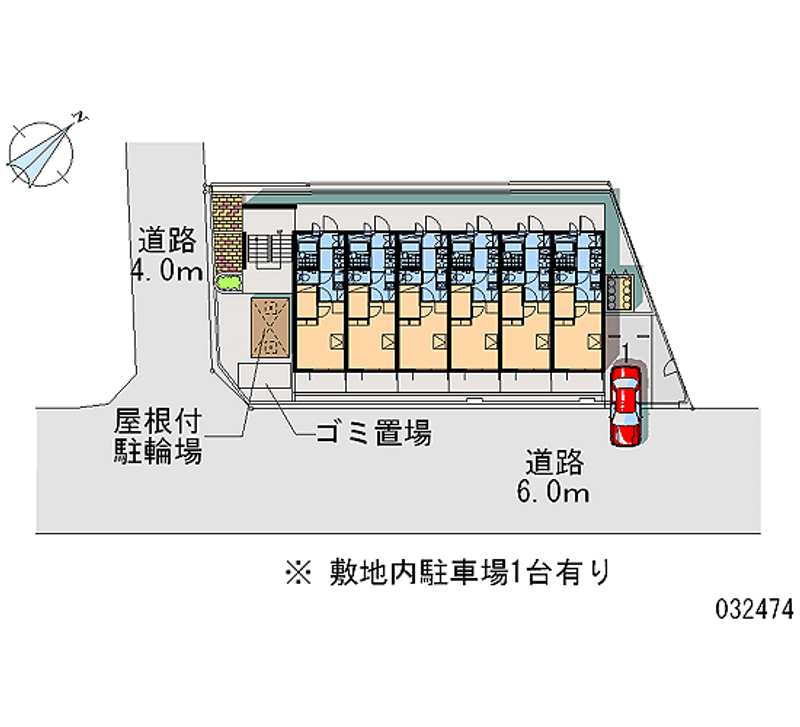 レオパレスフリージア 月極駐車場