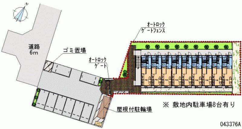 レオパレスクレストタウンＢ 月極駐車場