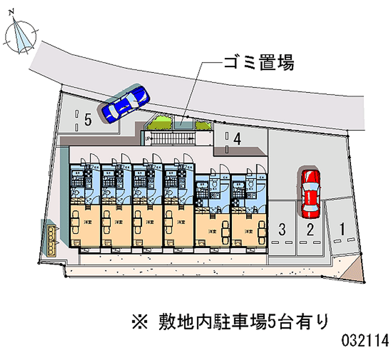 レオパレスアンテパサード原町 月極駐車場