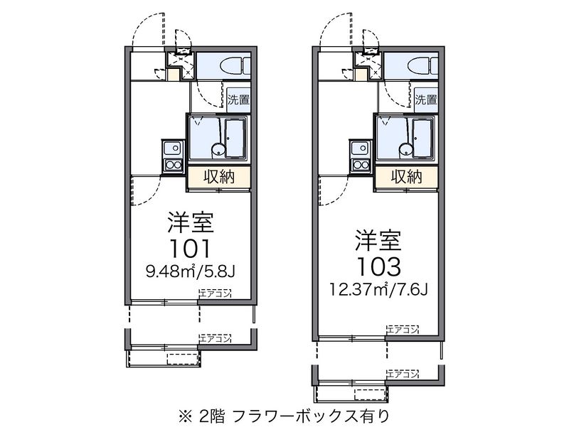 レオパレス南逆井 間取図