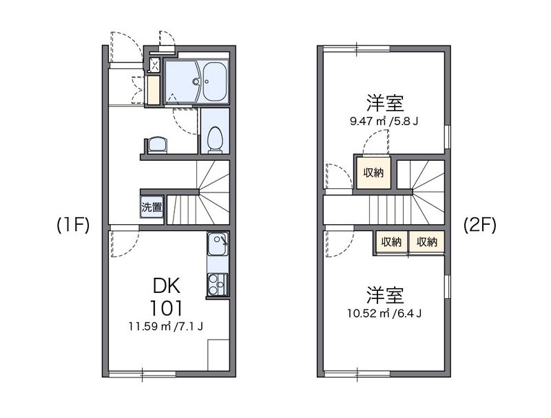 レオパレスブランネージュ 間取図