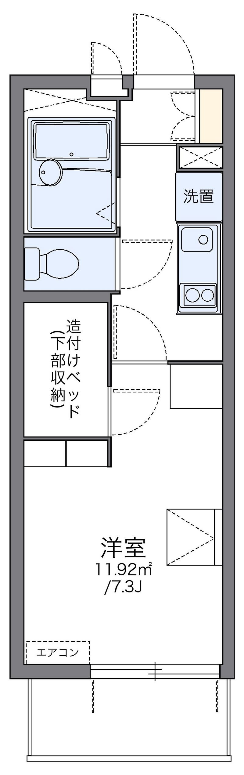 レオパレスラピスラズリ高井田 間取図