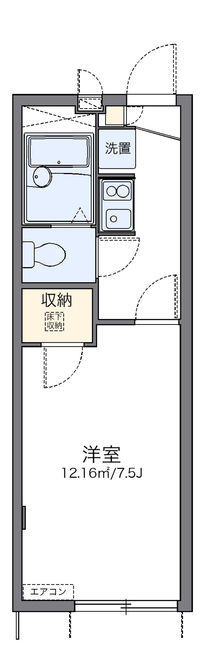 レオパレス東合川Ⅱ 間取図