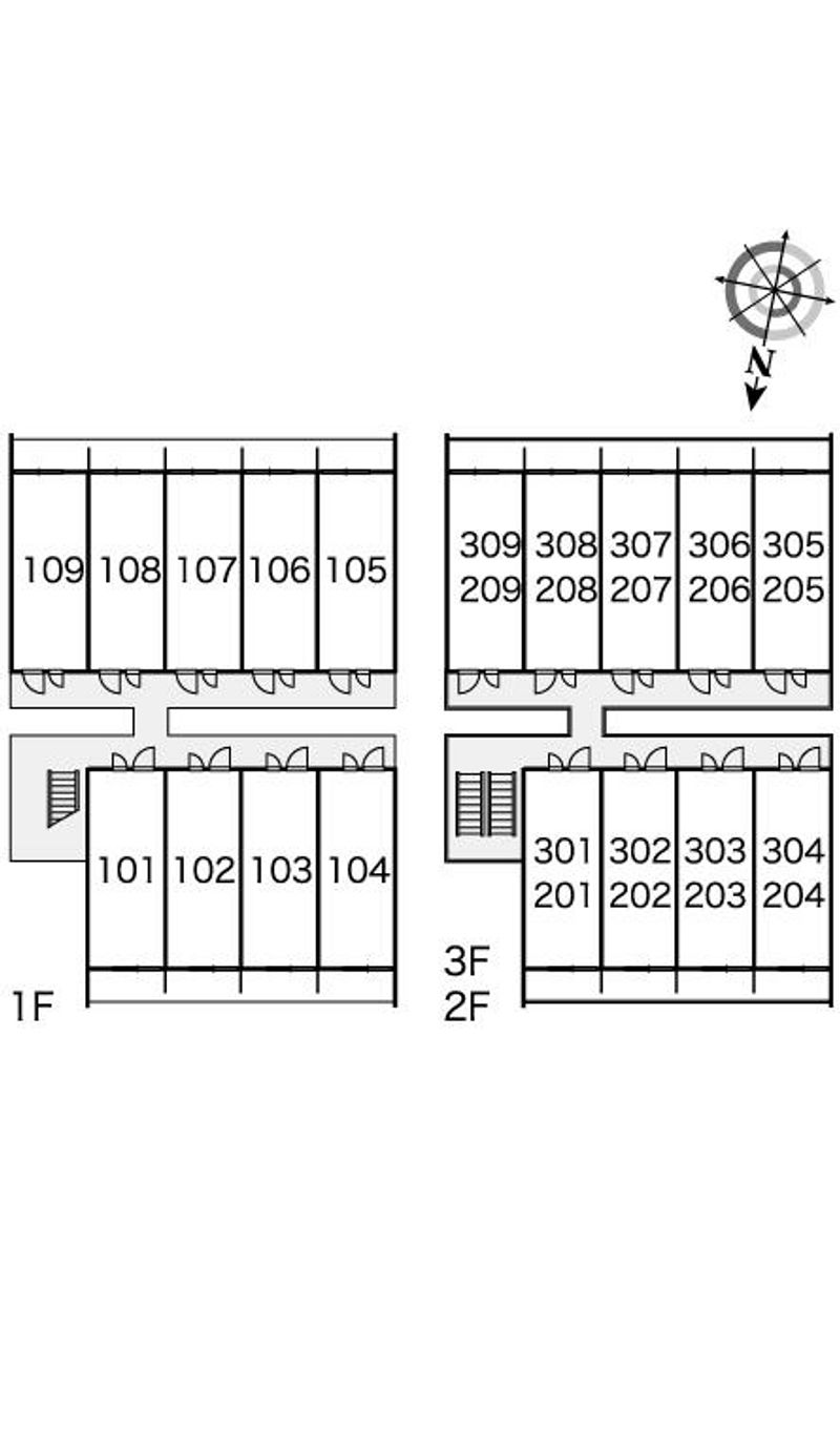 レオパレスひまわり 間取り配置図