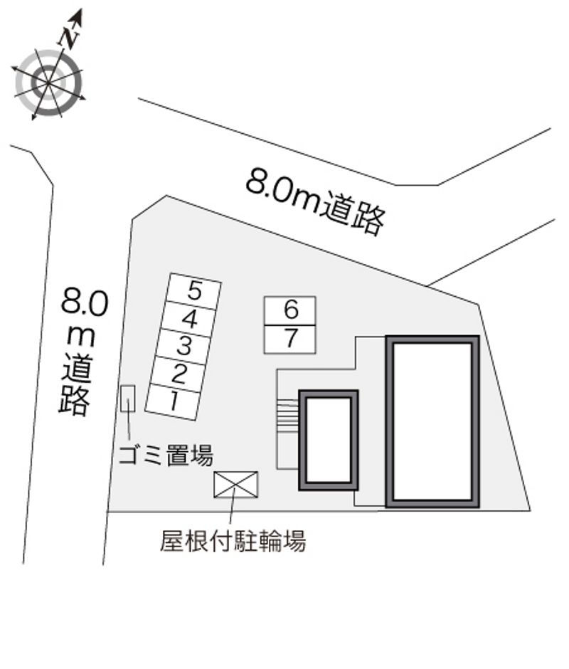 レオパレスＦＡＲＭ光Ⅱ 配置図