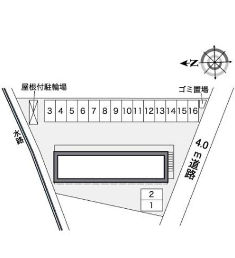 レオパレスベル新福 駐車場