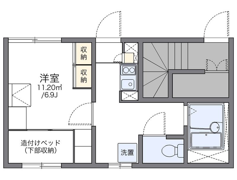 レオパレスカサベルテ 間取図