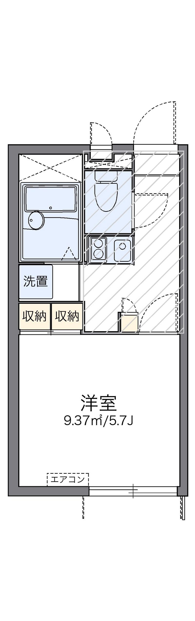 レオパレス椿 間取図