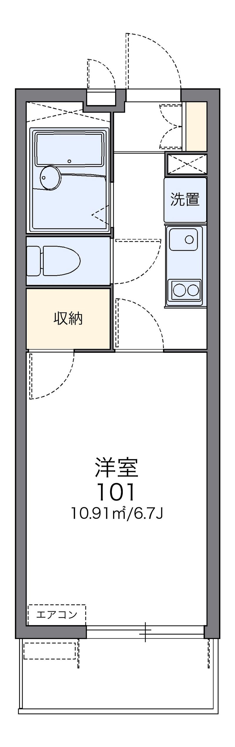 レオパレスアベニール　Ⅱ 間取図