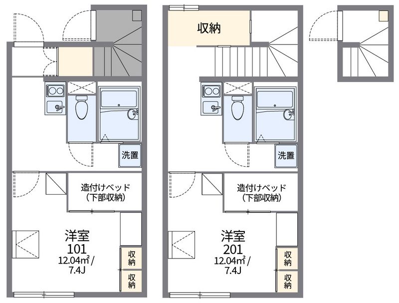 レオパレス瑞穂公園 間取図