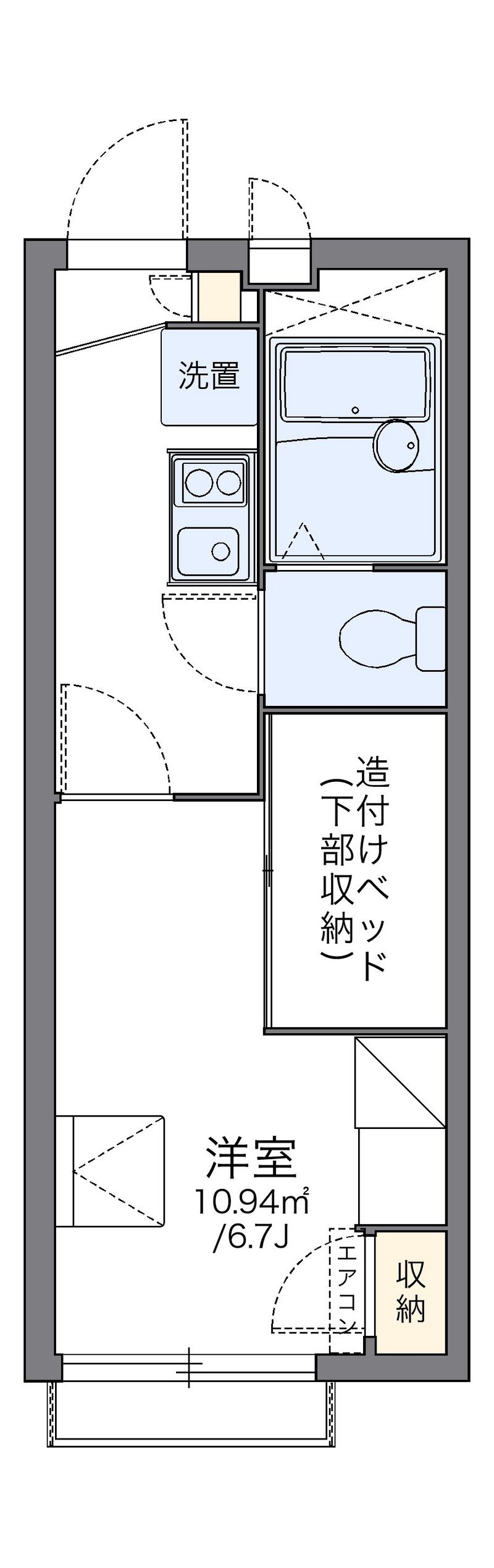 レオパレスウィステリアⅡ 間取図