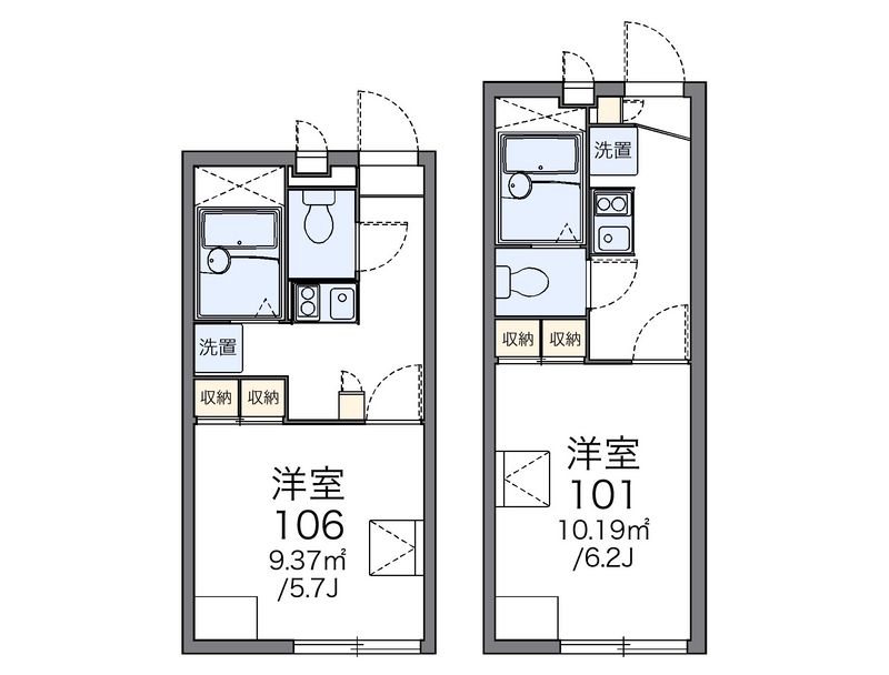 レオパレスリバストン 間取図