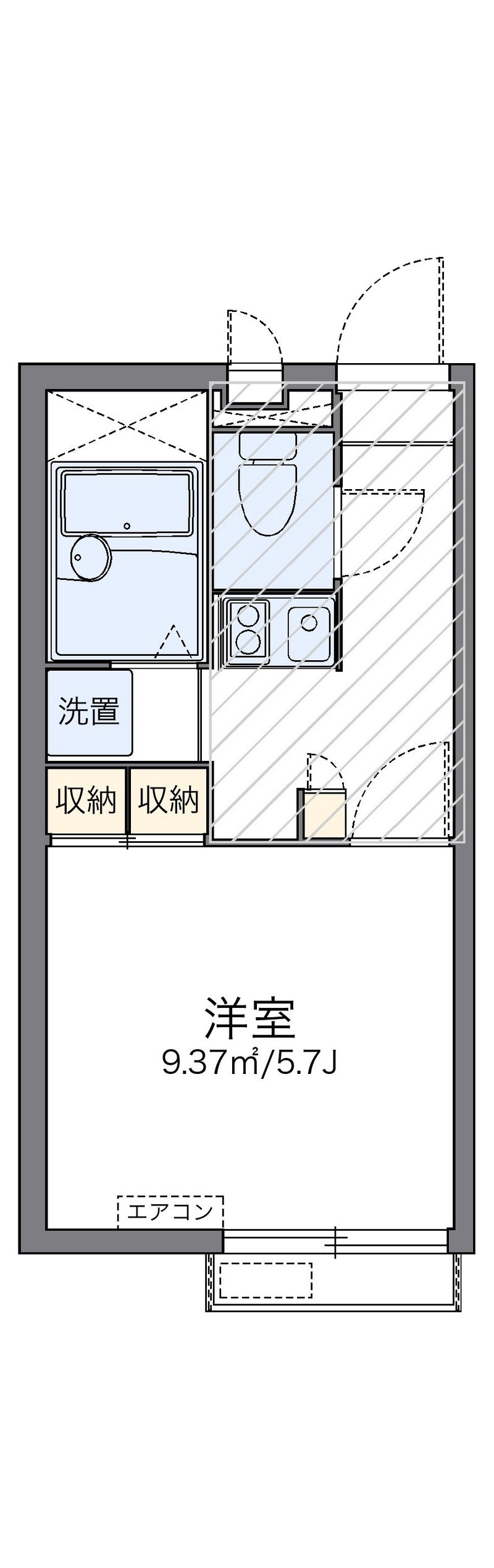 レオパレスヴァンベールⅠ 間取図